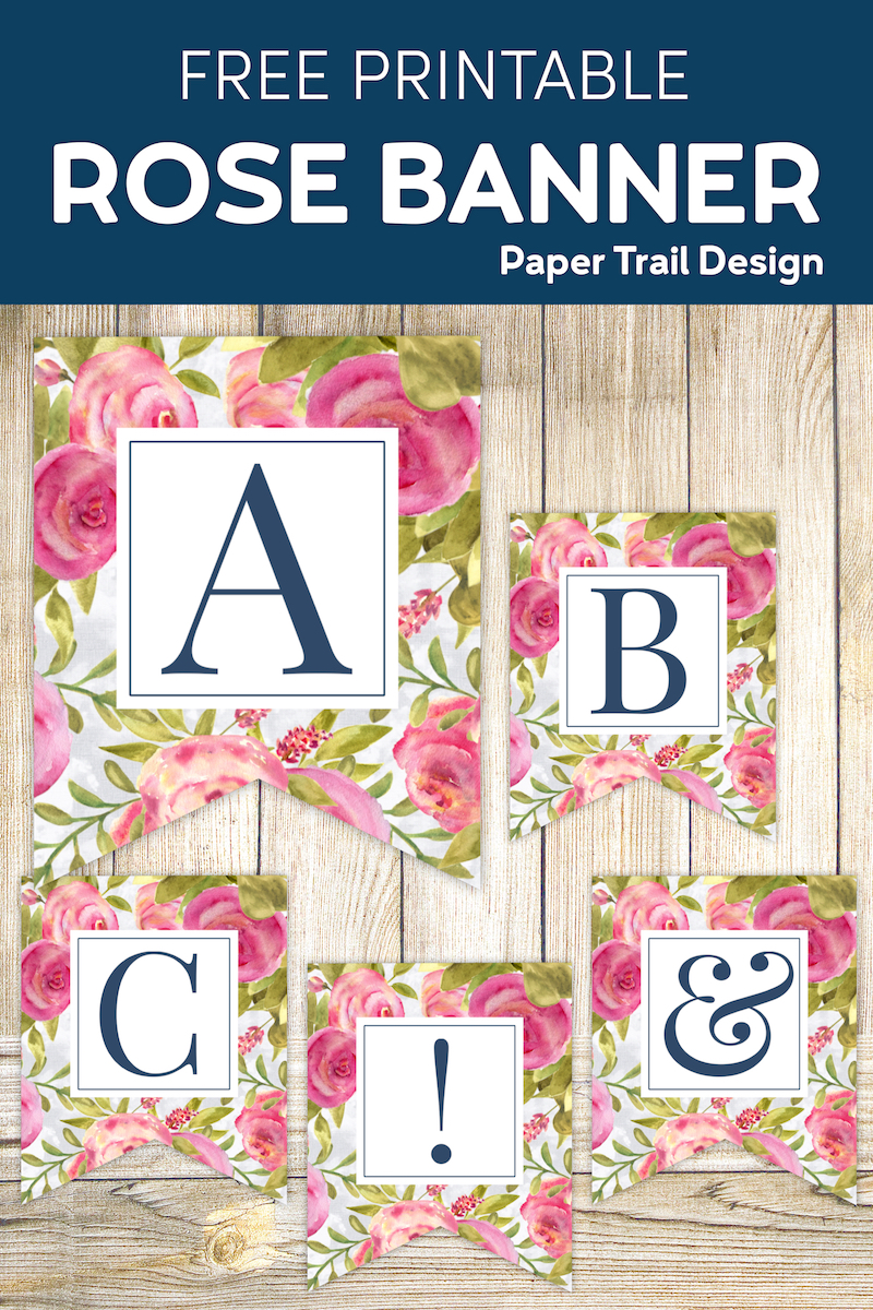 Free Printable Floral Banner Letters | Paper Trail Design