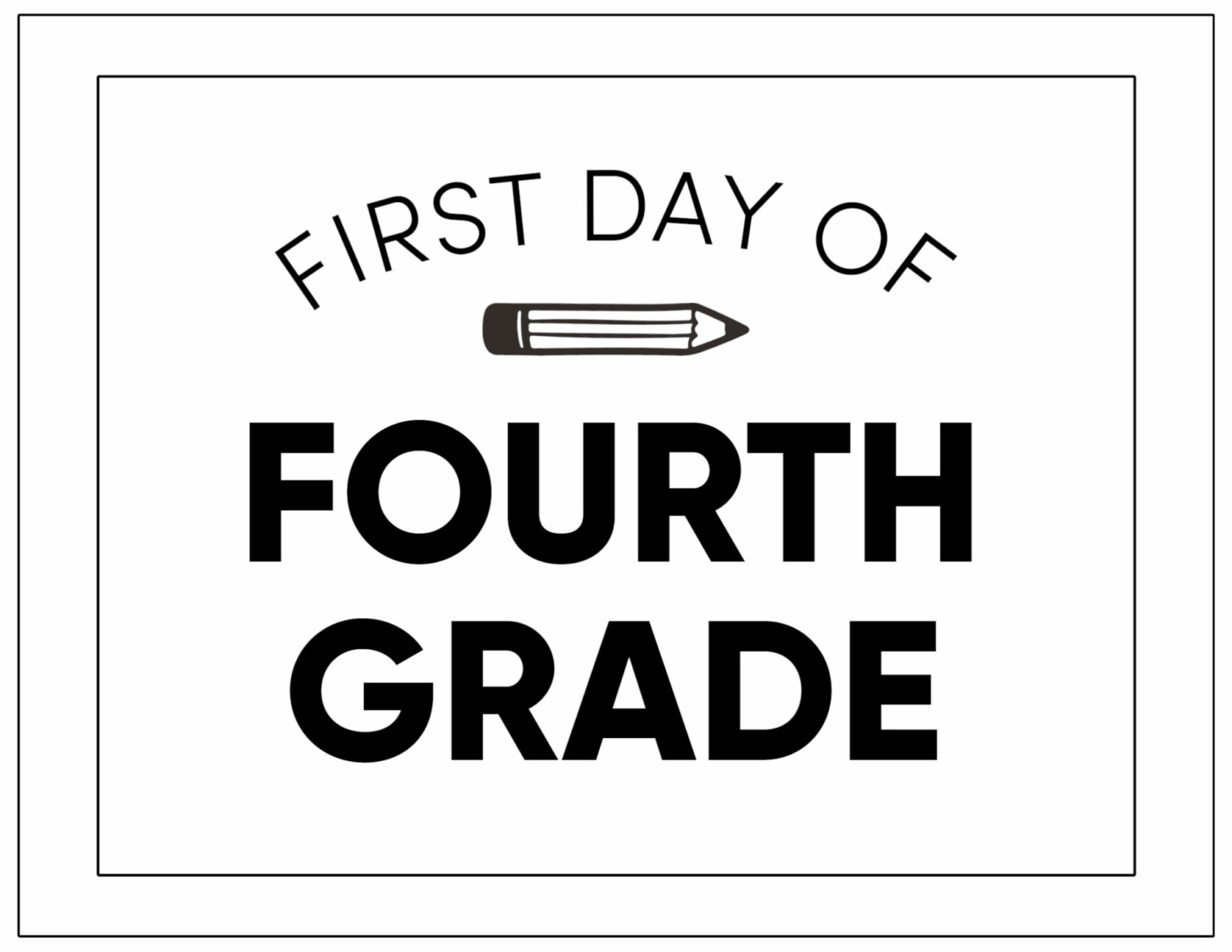 Printable First Day of School Signs - Paper Trail Design