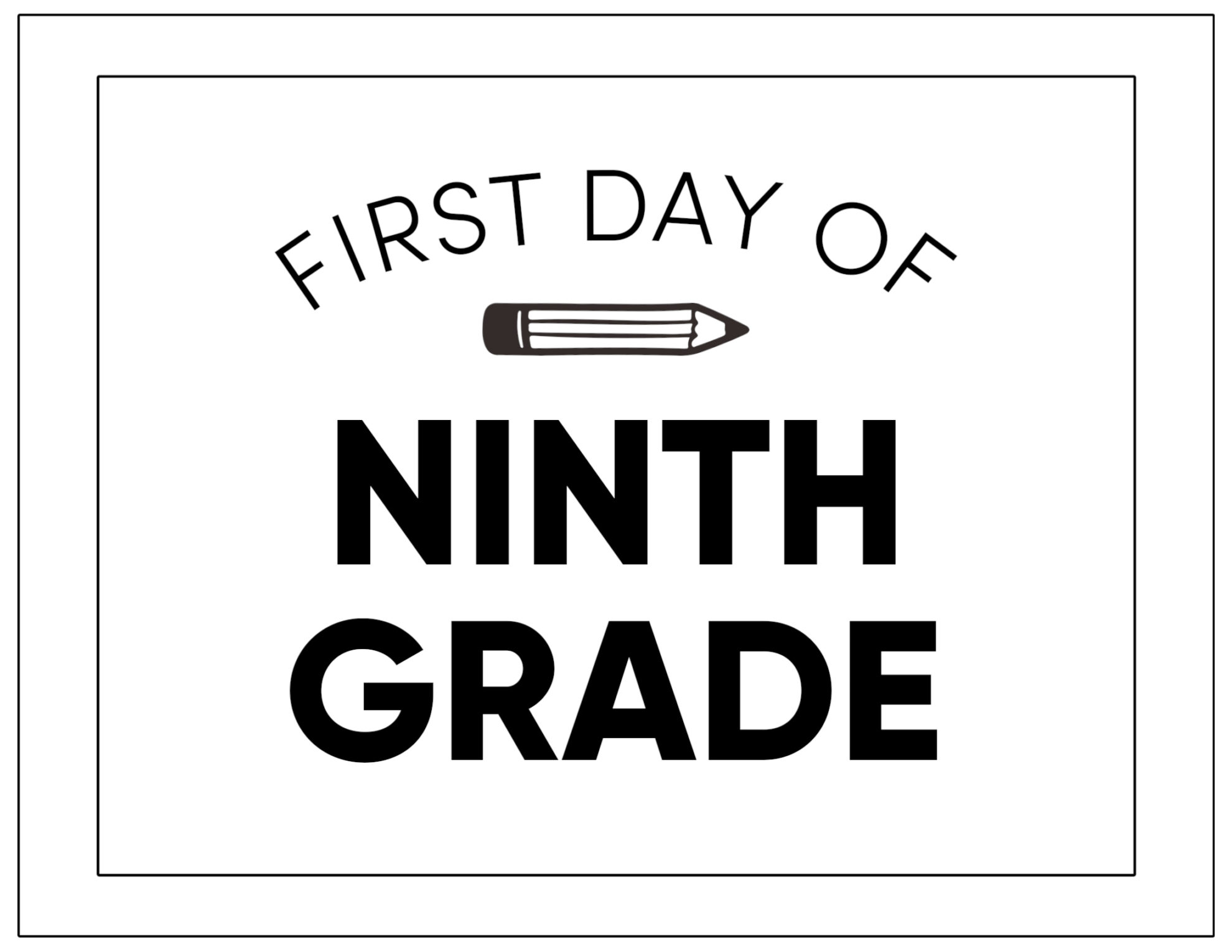 Printable First Day Of School Signs Paper Trail Design