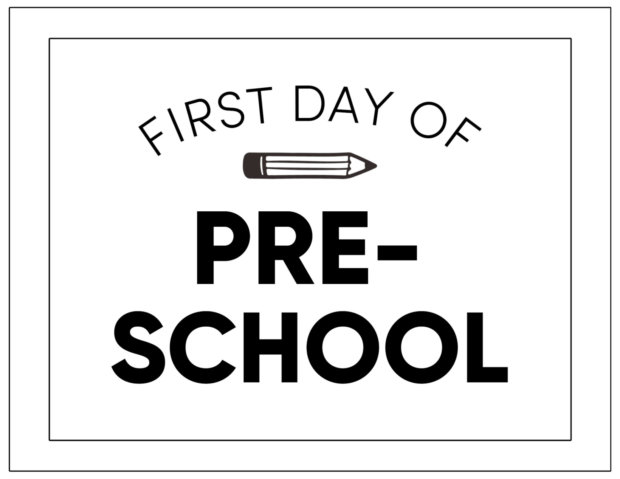 Printable First Day Of School Signs Paper Trail Design