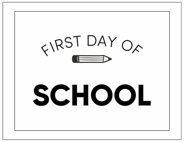 Printable First Day of School Signs | Paper Trail Design