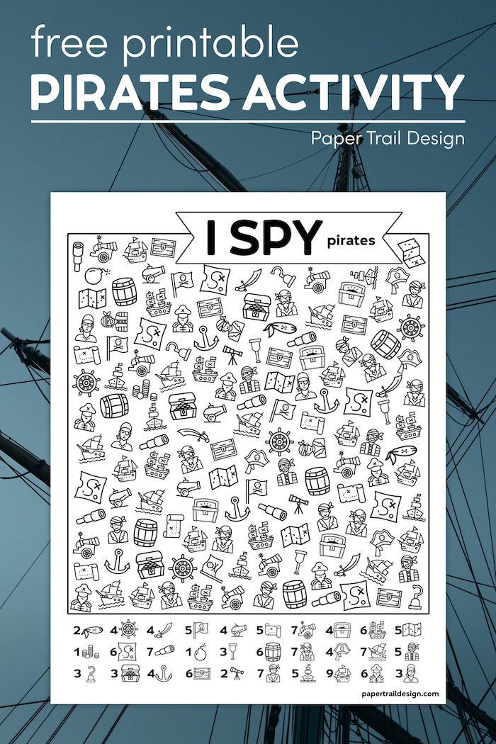 Free Printable I Spy Pirates Activity - Paper Trail Design