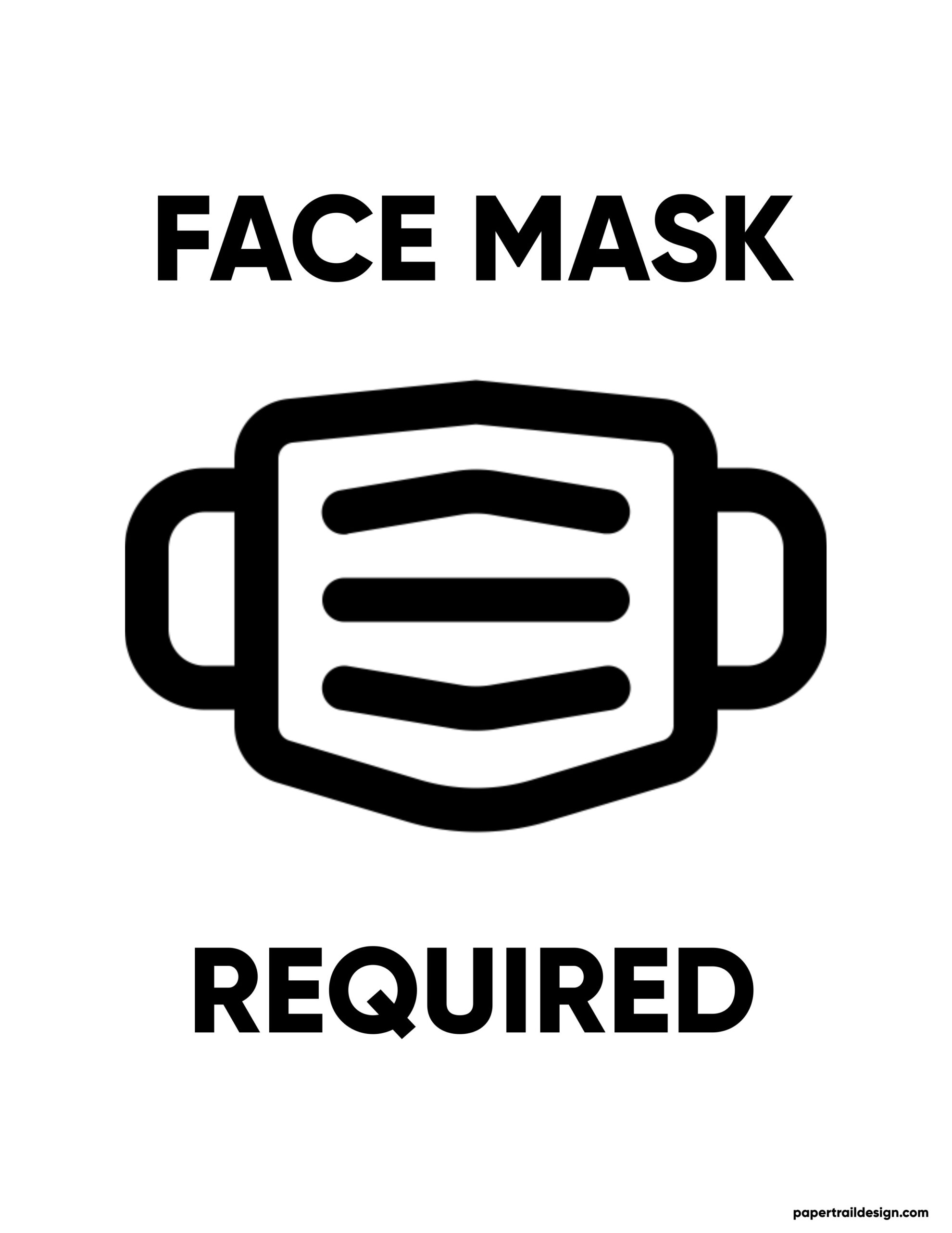 Mask Required Sign Free Printable