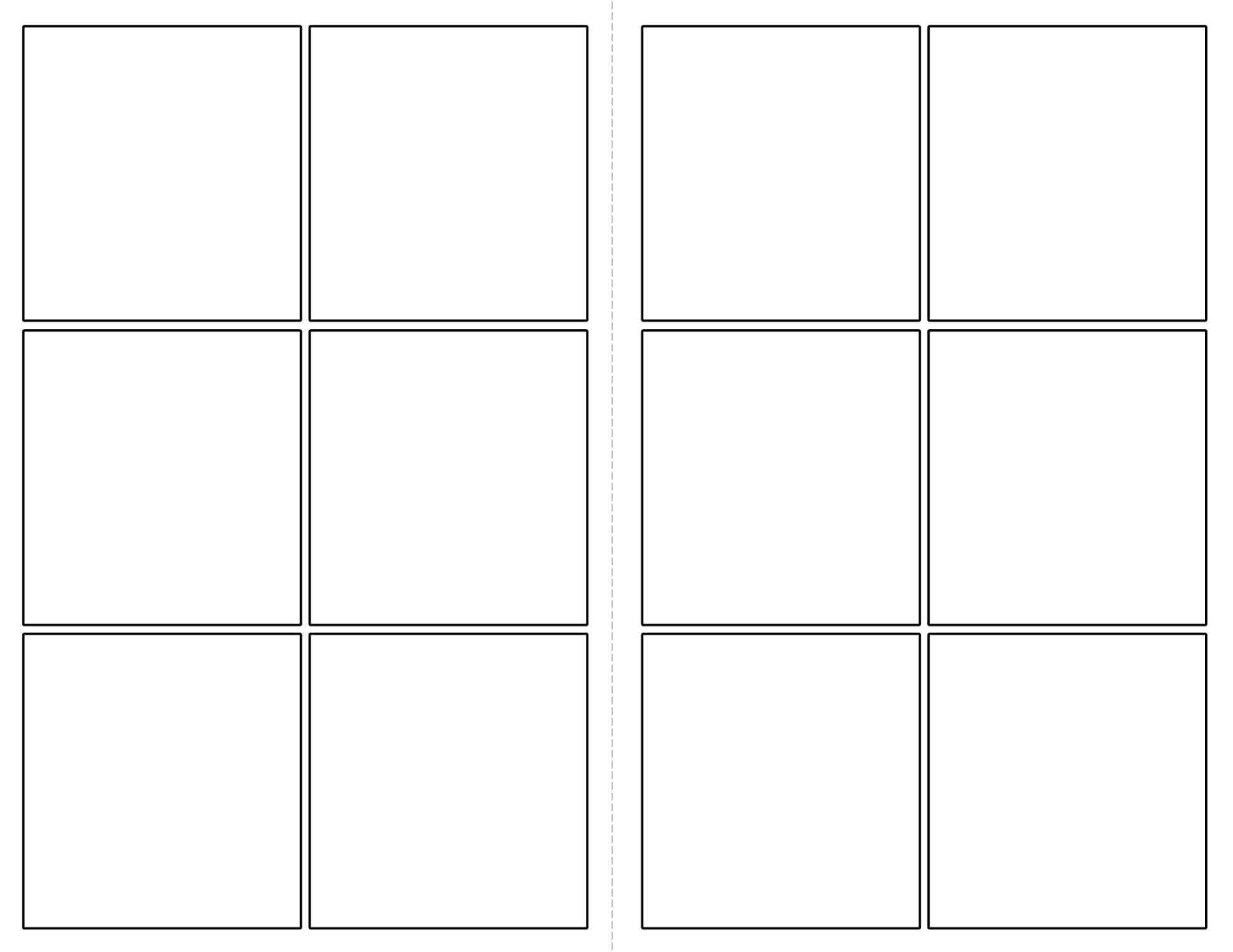 Free Printable Comic Strip Template Pages - Paper Trail Design Within Place Card Template Free 6 Per Page