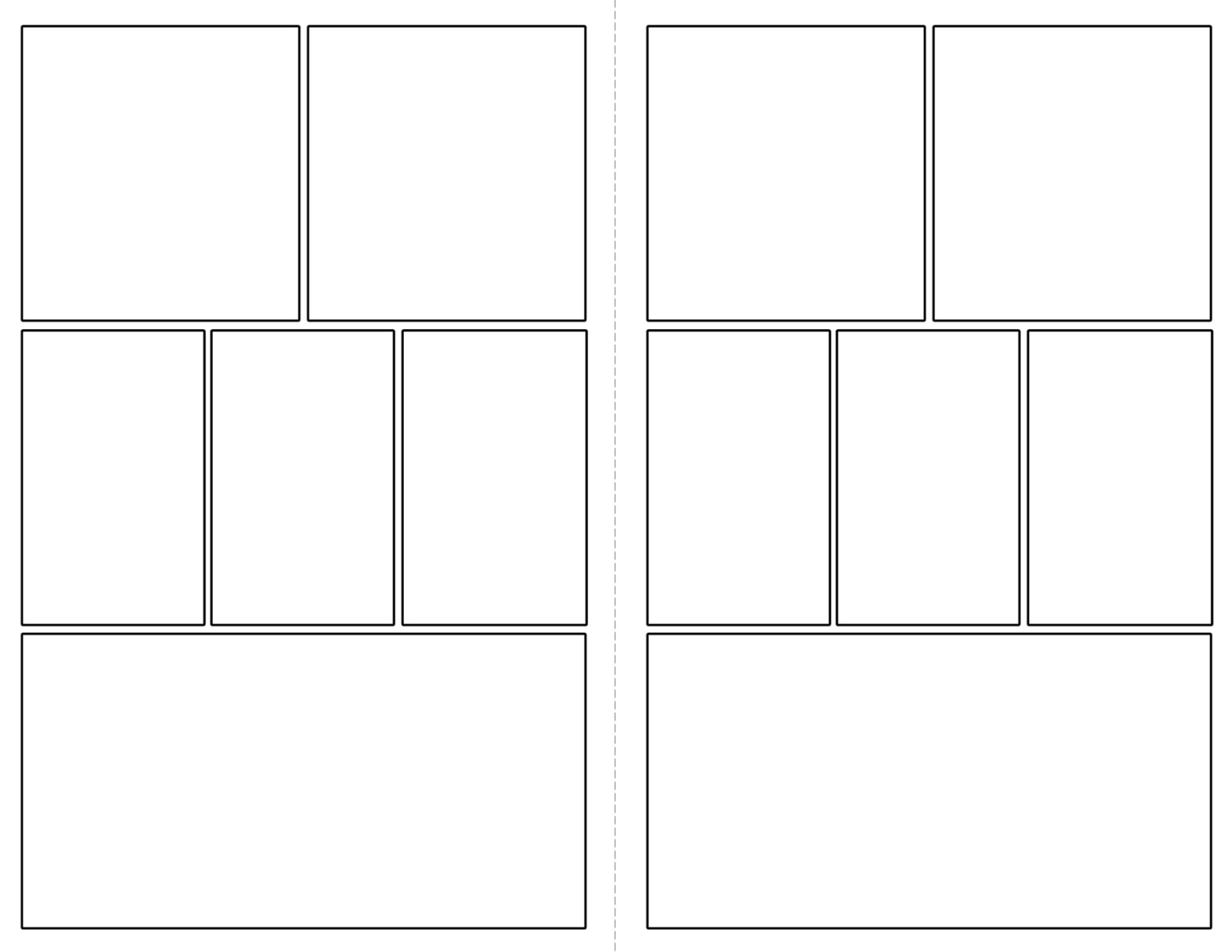 Comic Book Styles And Layouts  Comic book layout, Comic book template,  Comic book style