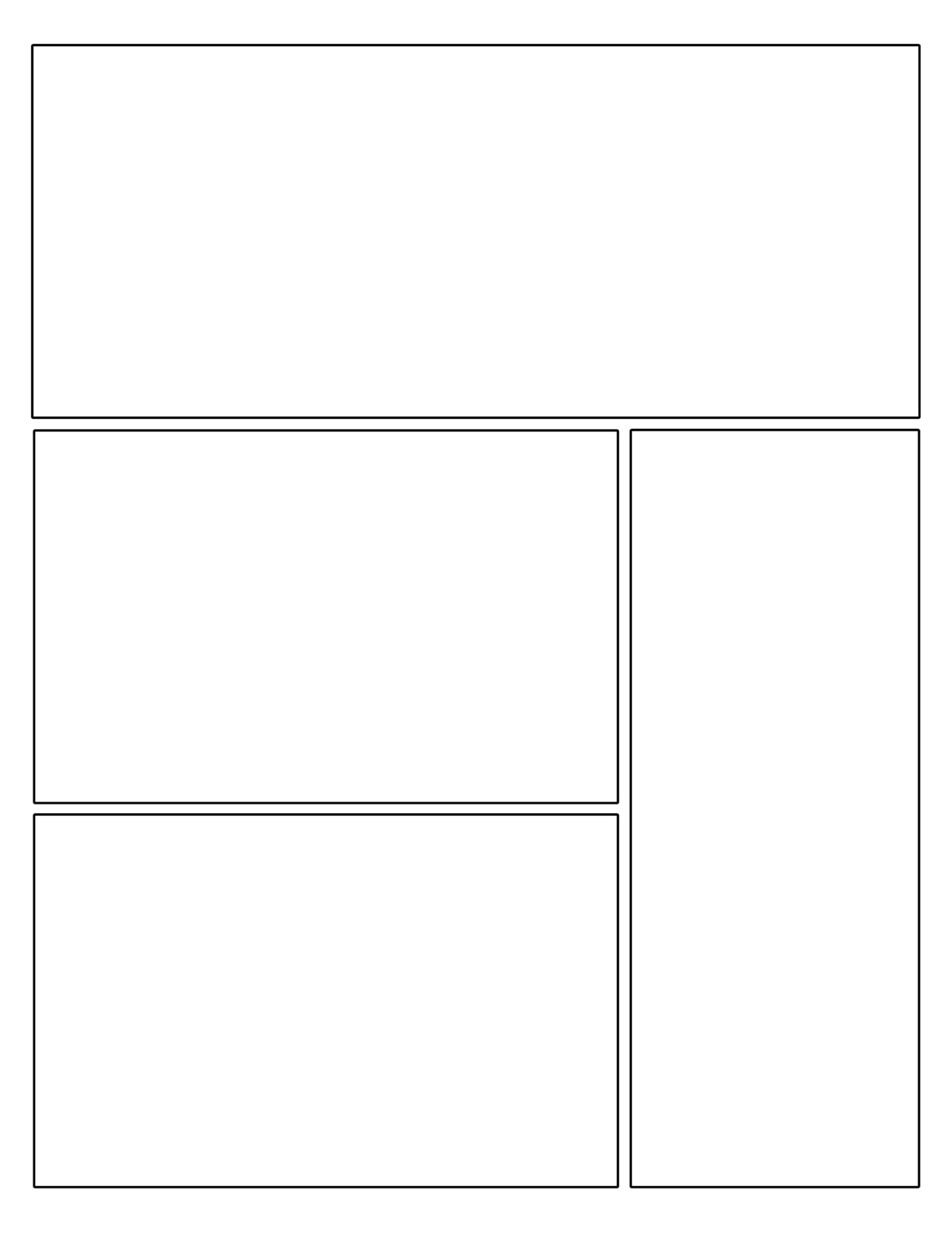 Comic Strip Template Pages for Creative Assignments