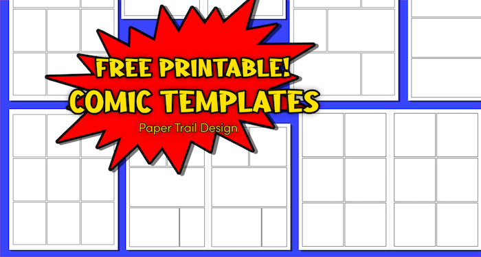 Printable comic strip template pages with text overlay- free printable comic templates