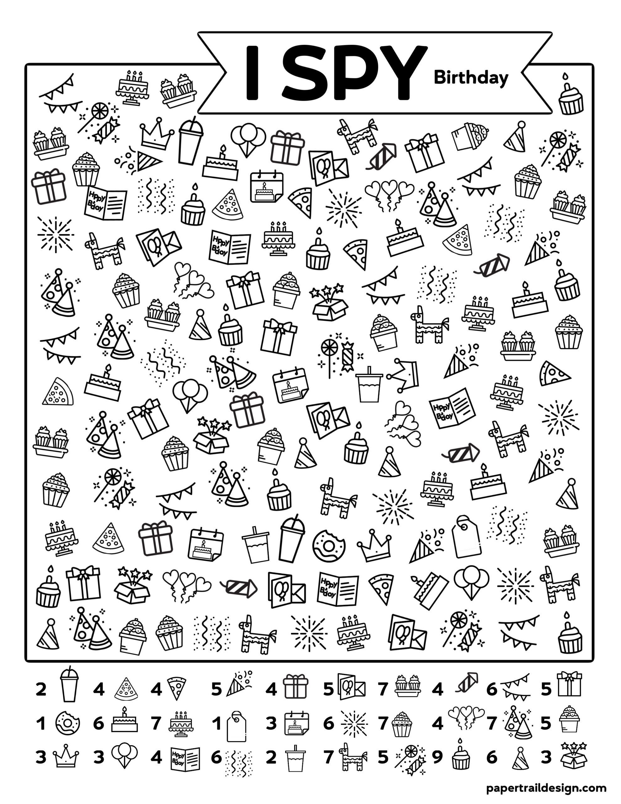 Free Printable I Spy Back To School Activity Paper Trail Design Free 