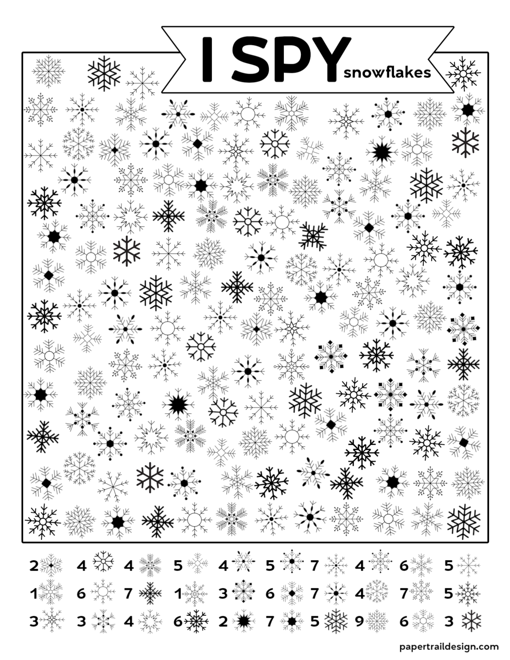 Free Printable Snowflake Worksheets