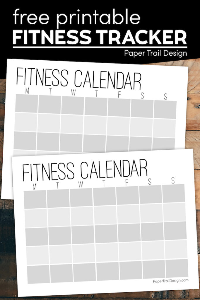 Free Printable Workout Calendar Template - Paper Trail Design