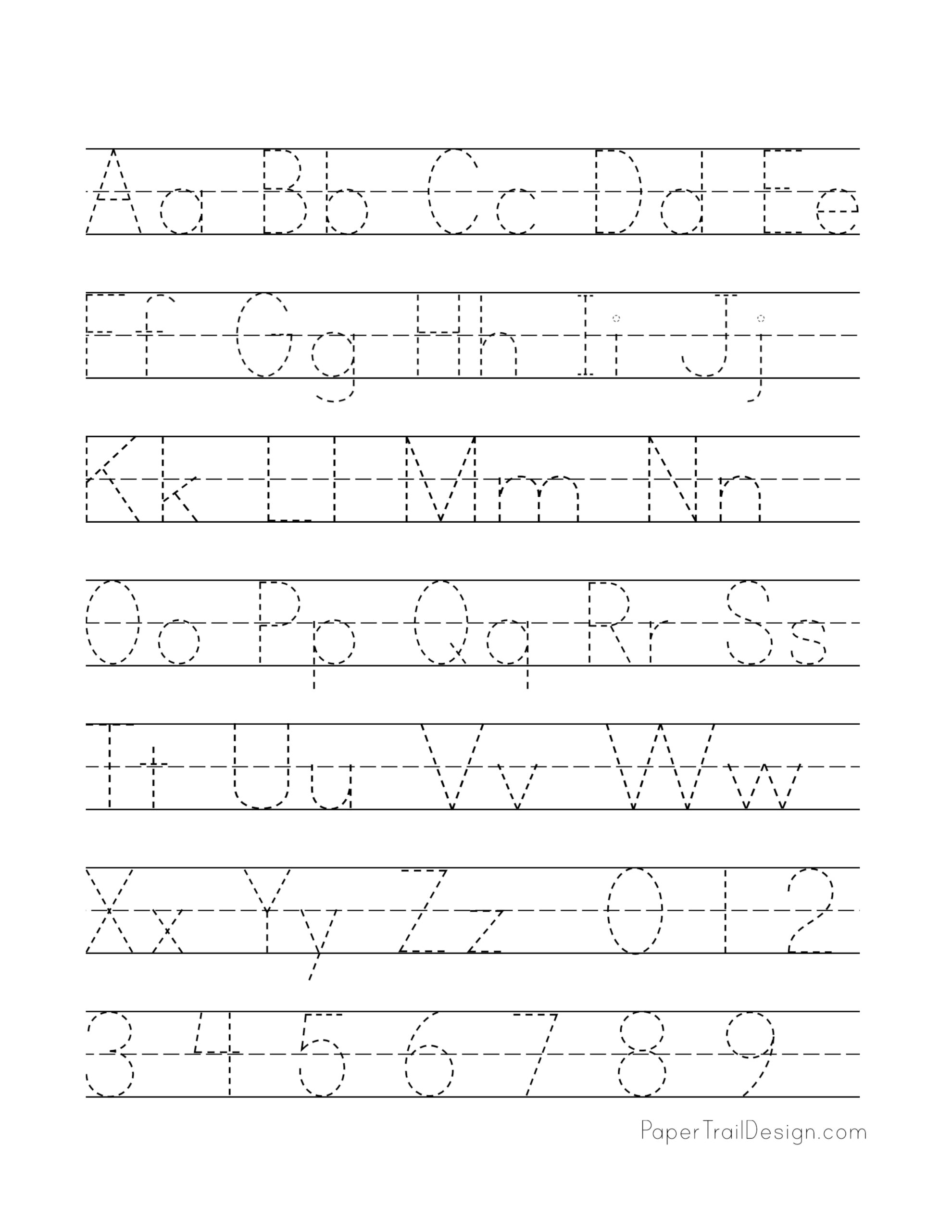 Free Printable Alphabet Handwriting Sheets Printable Templates