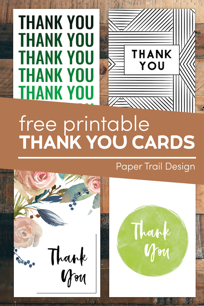 Free Printable Thank You Cards - Paper Trail Design