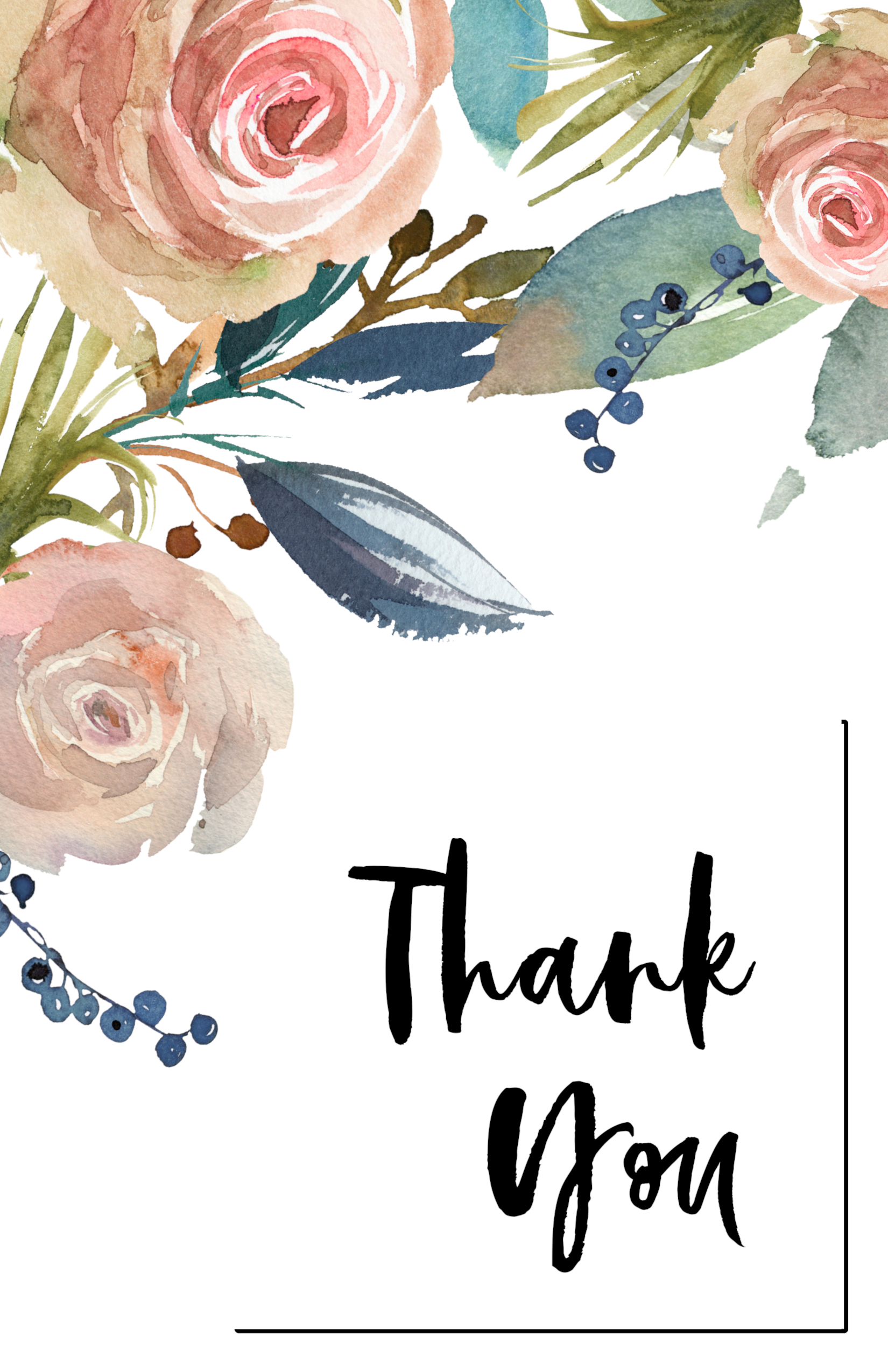 Free Printable Thank You Cards Paper Trail Design