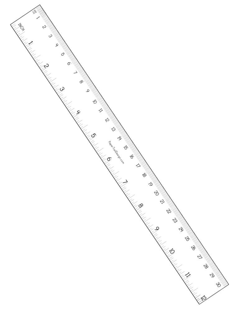free printable ruler inches and cm paper trail design