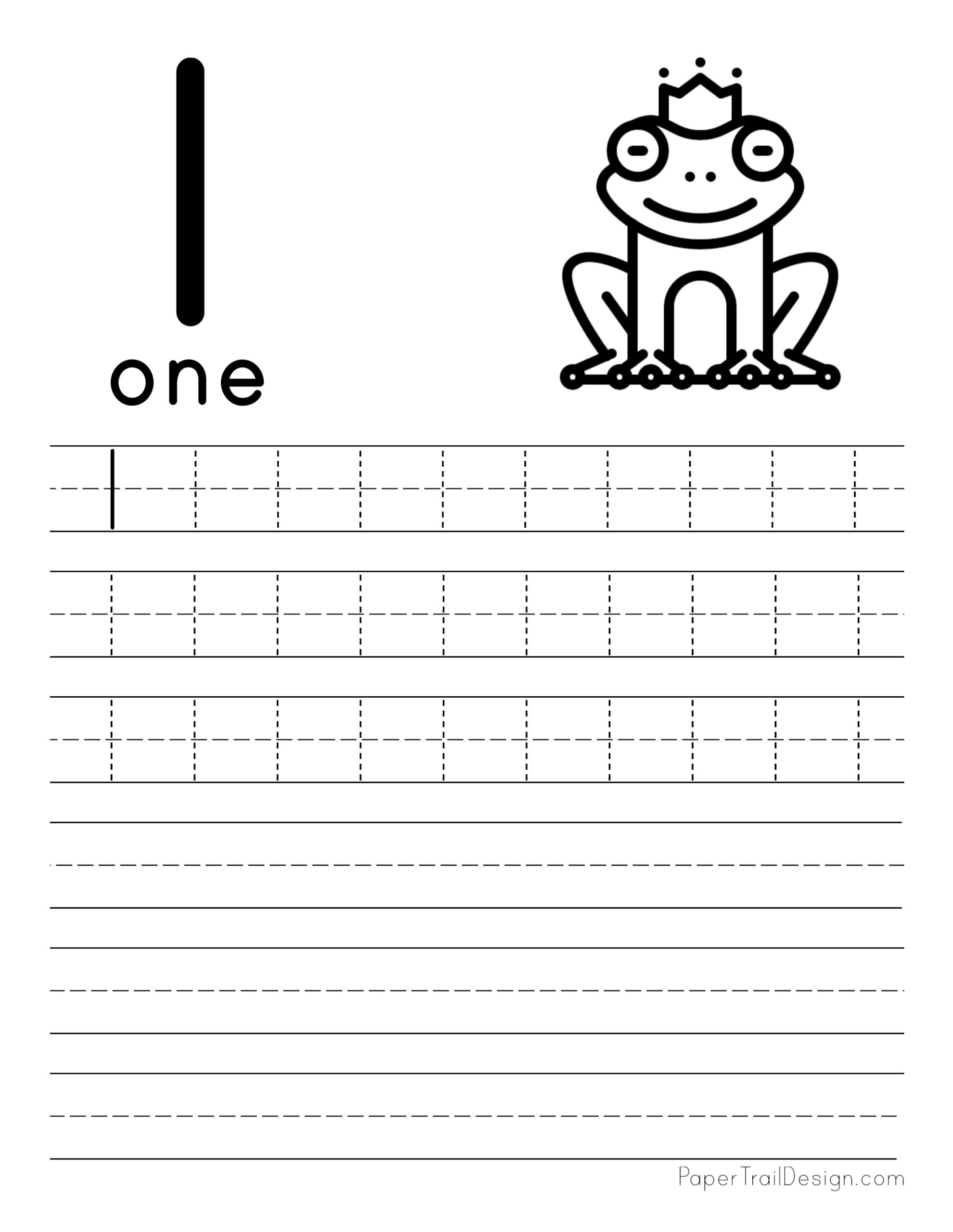 free number tracing worksheets paper trail design