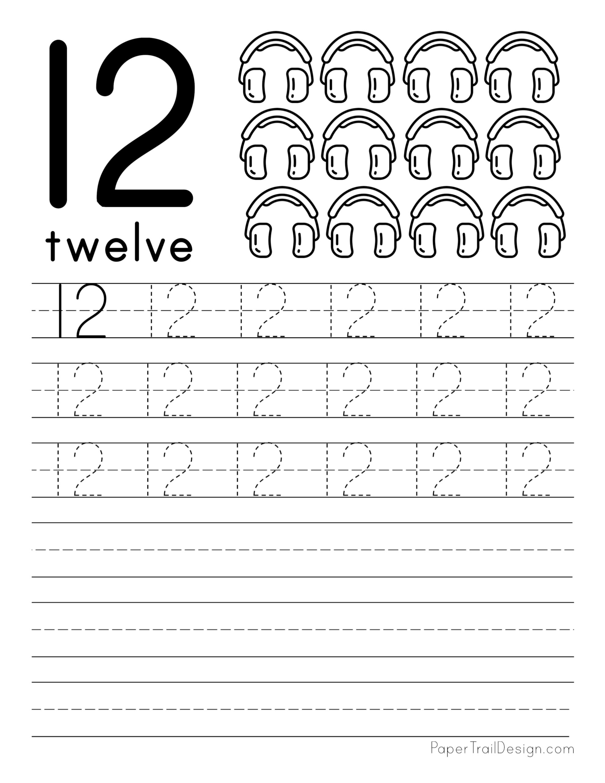 number-12-tracing-worksheet