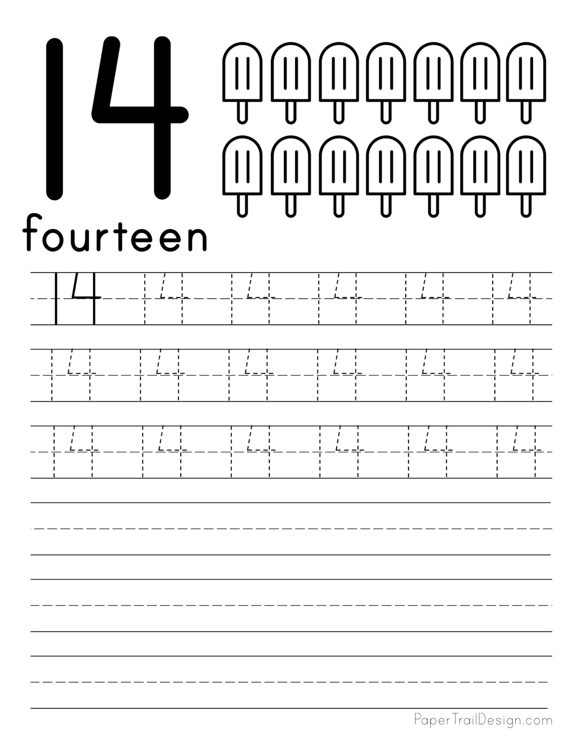 Printable Number 14