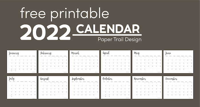 2022 Calendar template with text overlay- free printable 2022 calendar