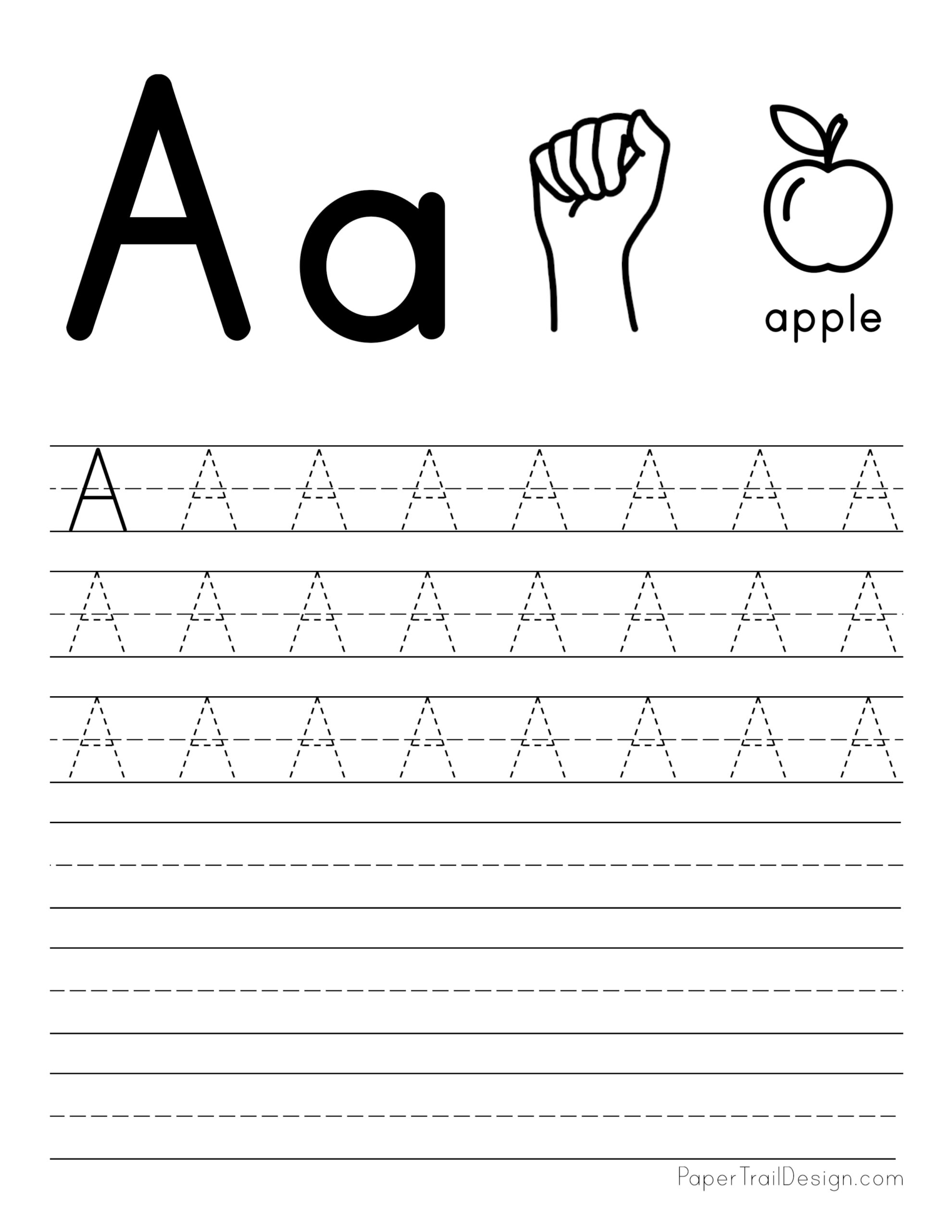 free letter tracing worksheets paper trail design