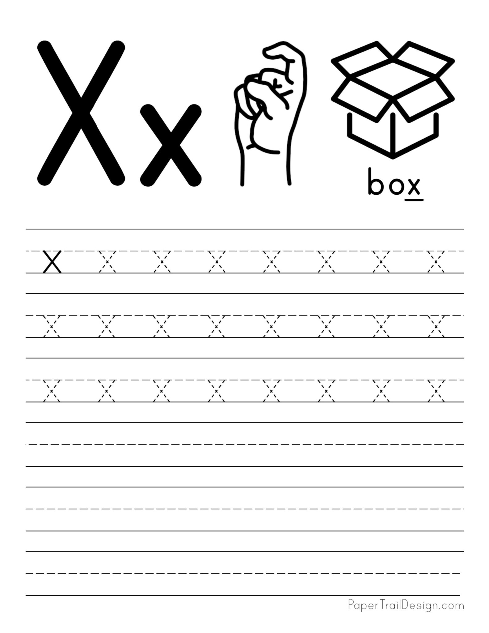 free letter tracing worksheets paper trail design