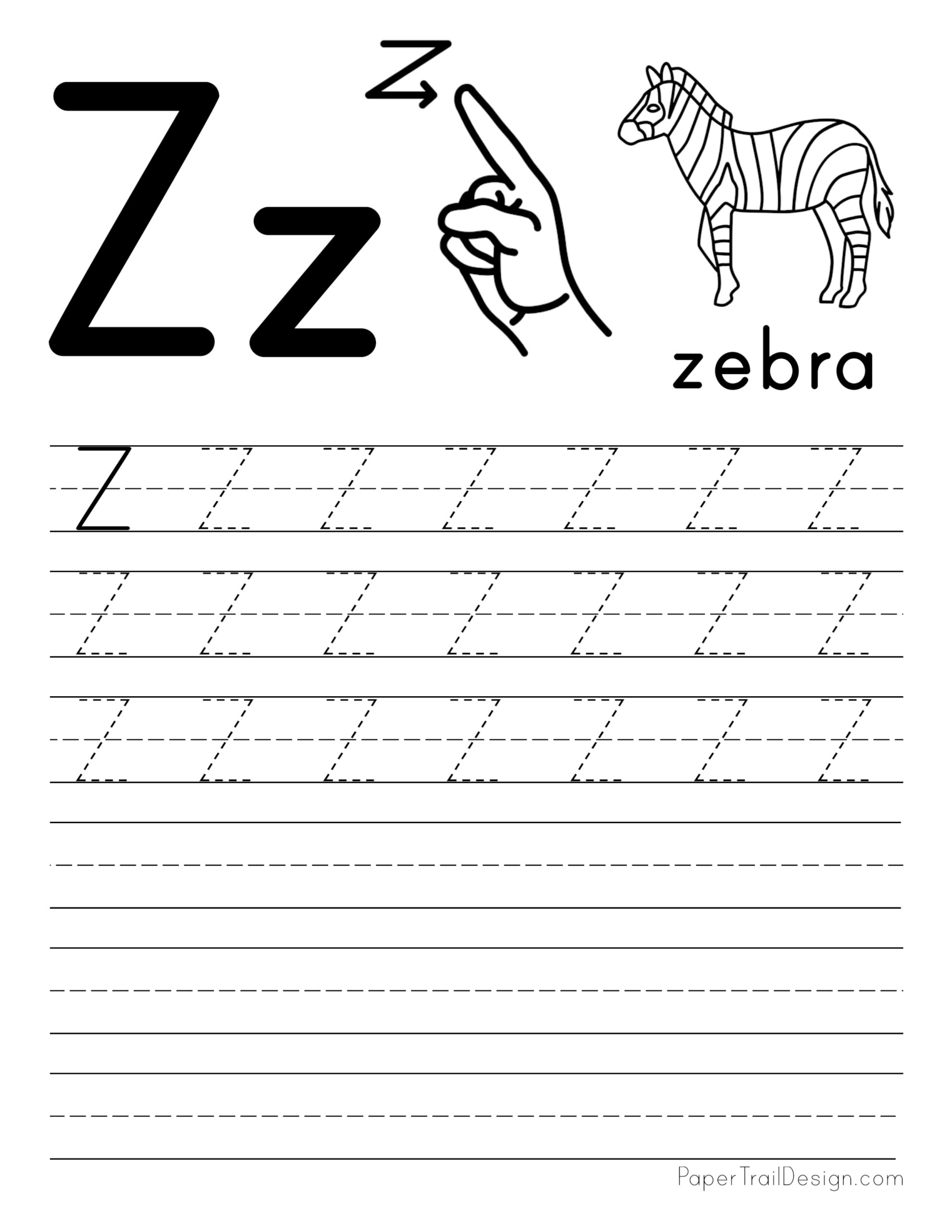 free letter tracing worksheets paper trail design