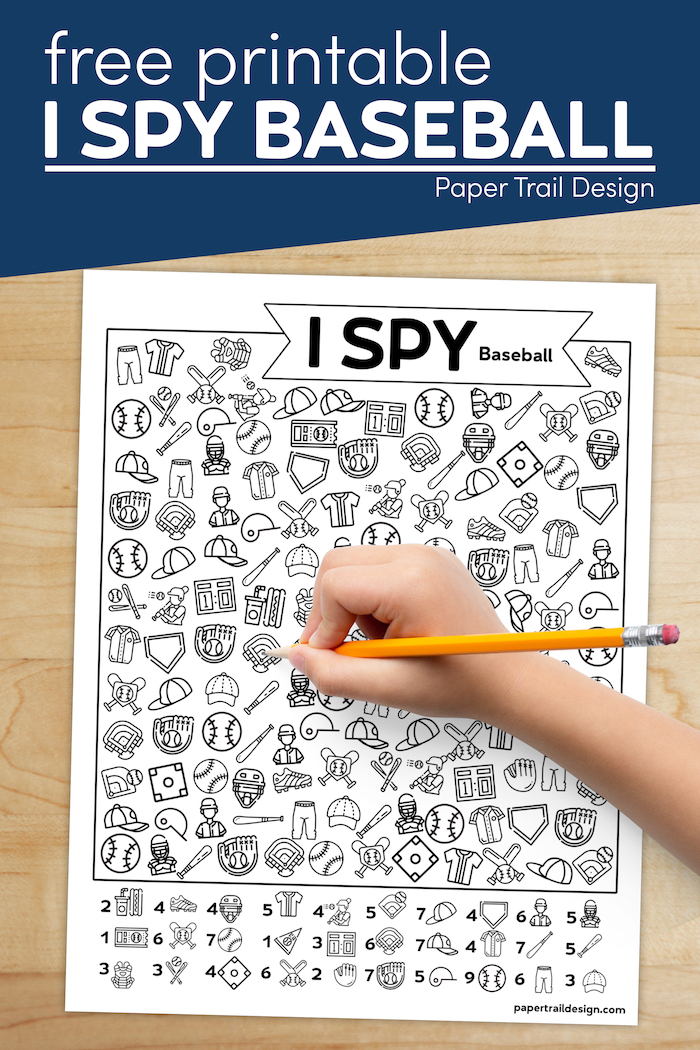 Free Printable I Spy Baseball Activity - Paper Trail Design