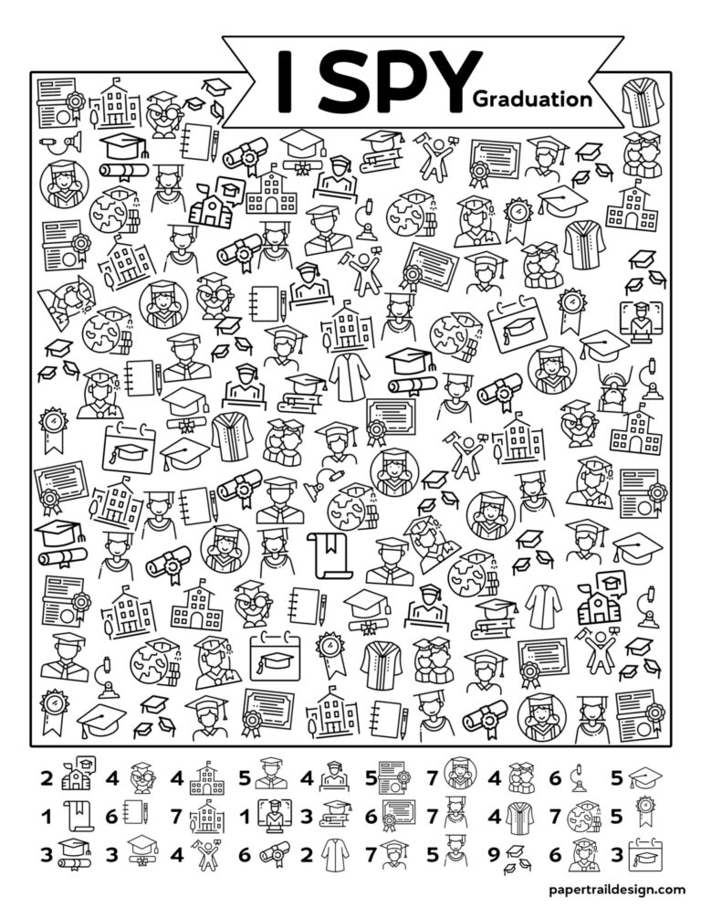 Free Printable I Spy Graduation Game Paper Trail Design Free Printable I Spy Graduation Game Paper Trail Design