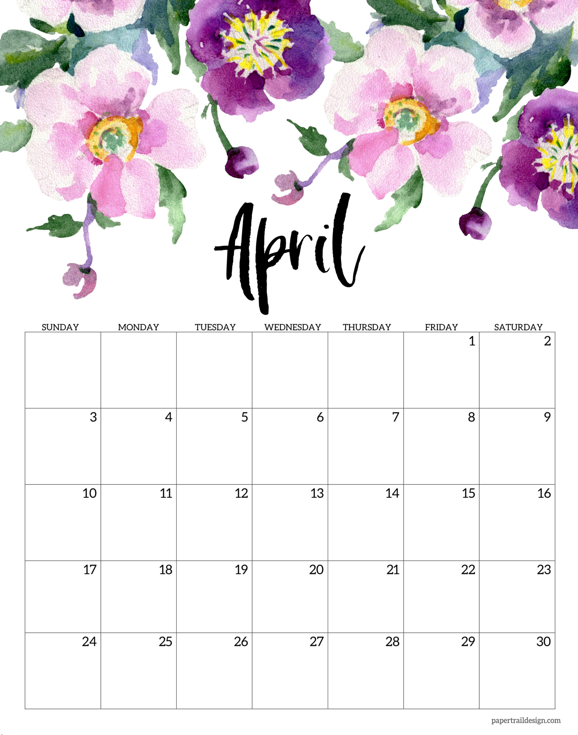 Monthly Calendar Printable April 2022 Printable World Holiday