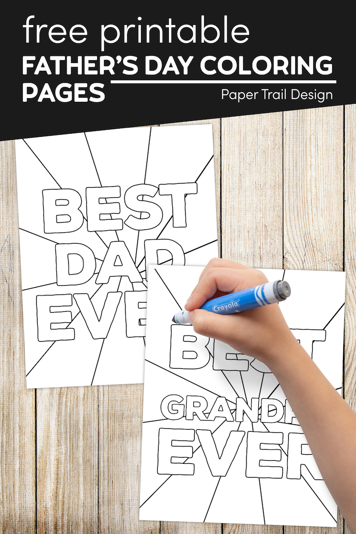 Happy Father's Day Coloring Pages Free Printables - Paper Trail Design
