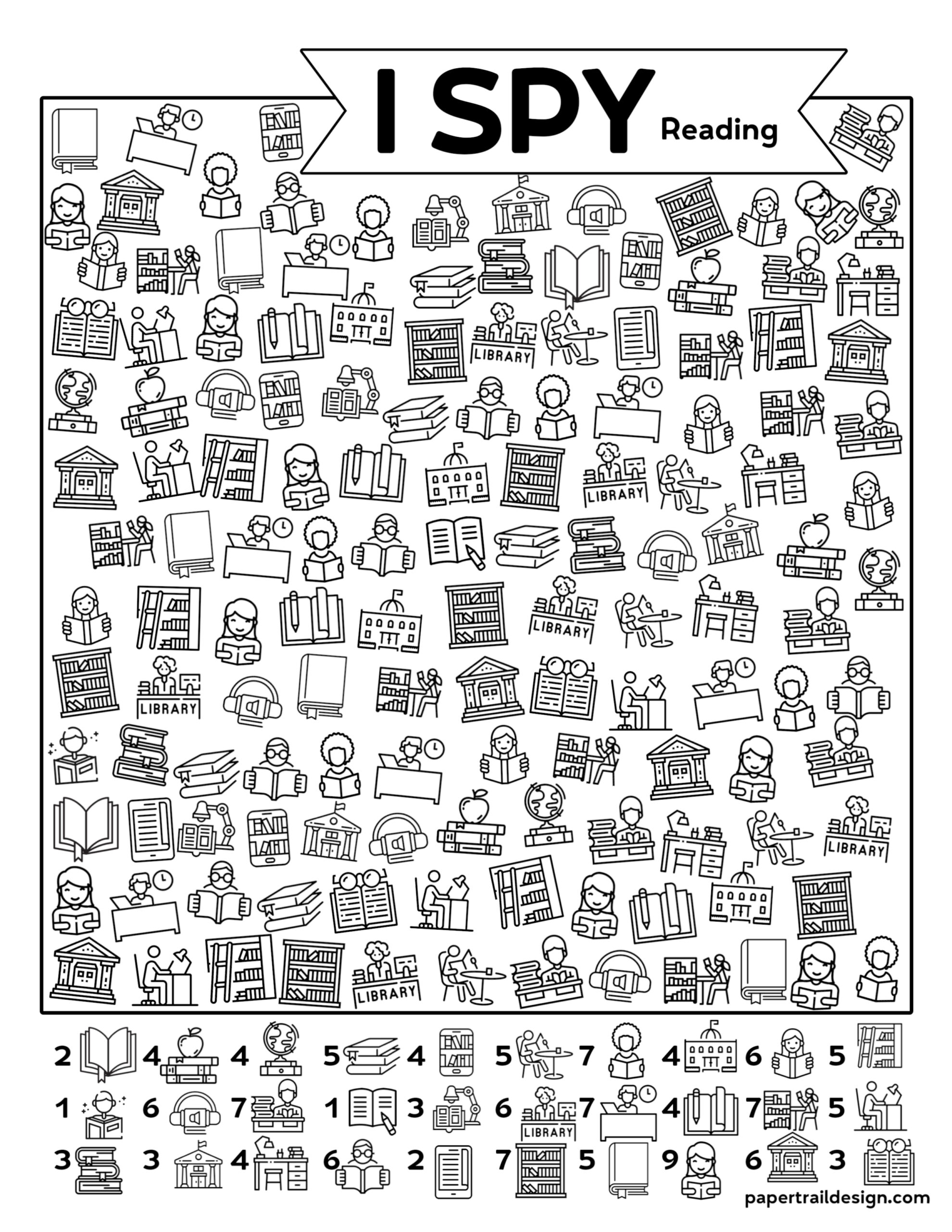 Free Printable Reading I Spy Activity Paper Trail Design