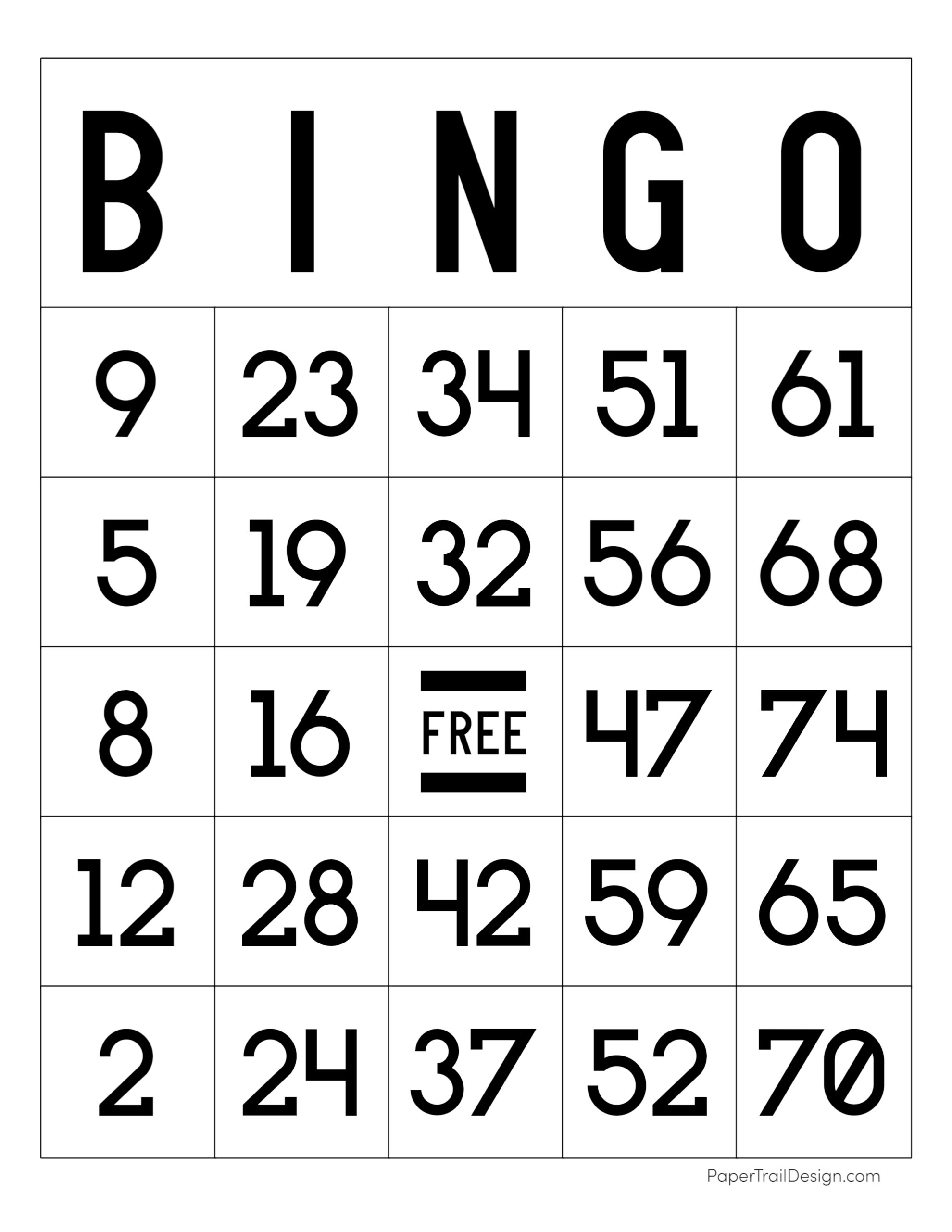 A Free Blank Bingo Card Template - Bingo Card Creator