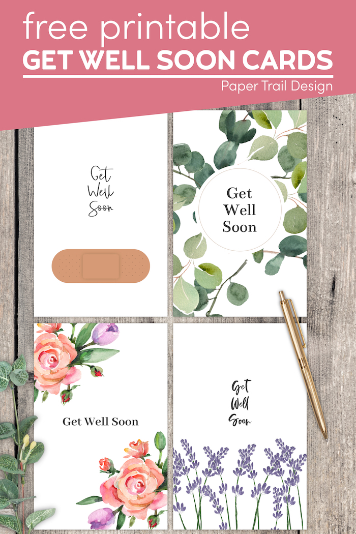 Get Well Soon Cards Printable - Paper Trail Design