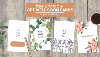 Get well soon cards with text overlay- free printable get well soon cards