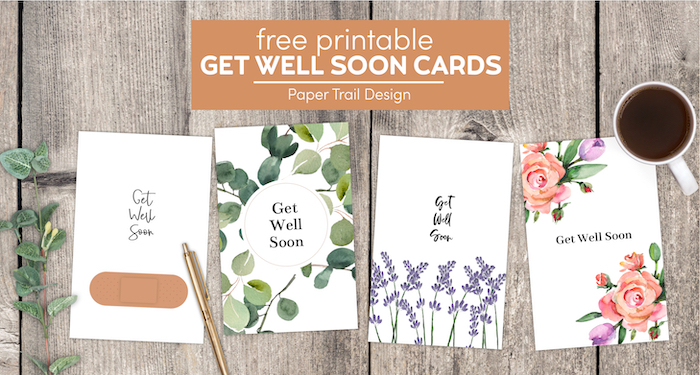 Get well soon cards with text overlay- free printable get well soon cards