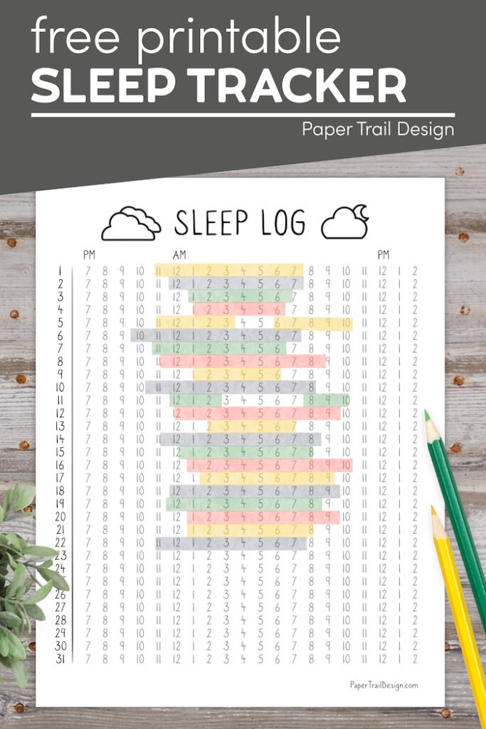 Sleep Log Printable Template - Paper Trail Design