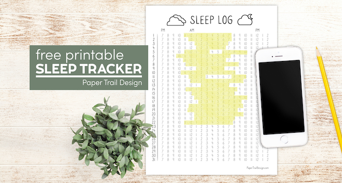 Printable sleep log with text overlay- free pritnable sleep tracker