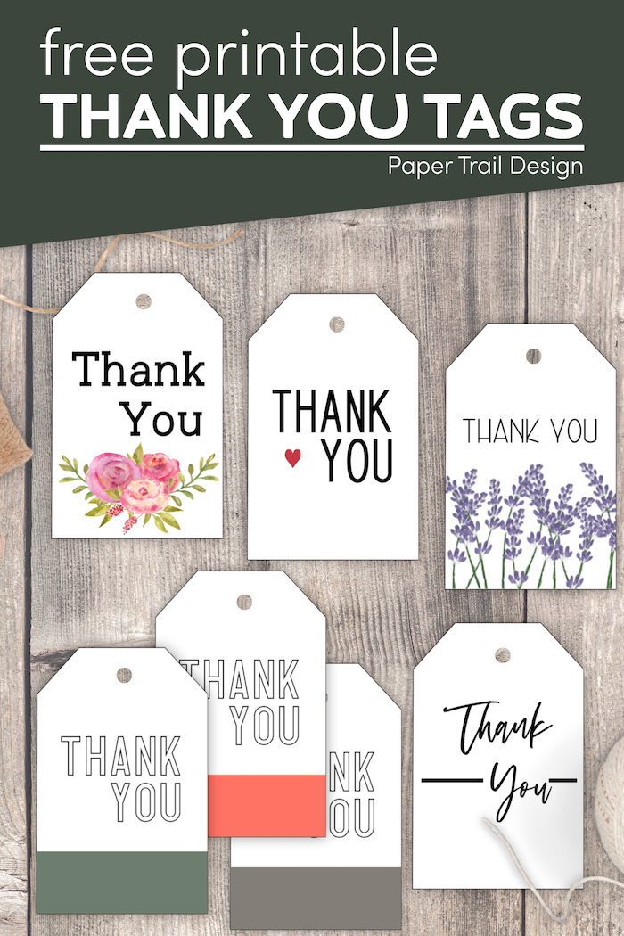 Free Printable Thank You Tags - Paper Trail Design
