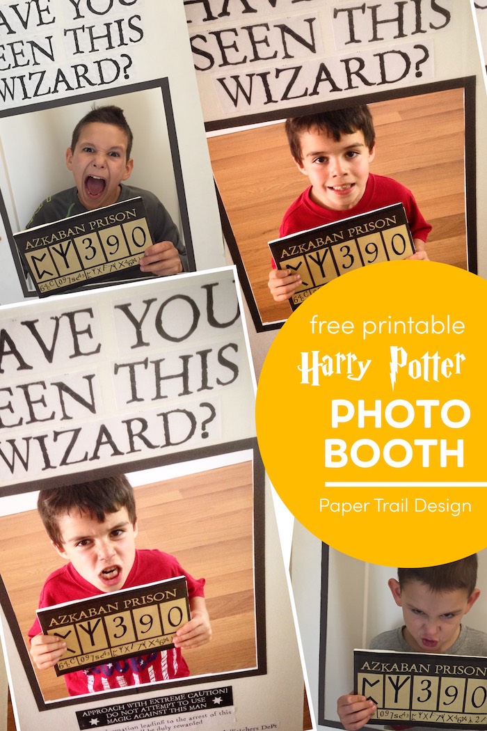 Harry Potter Party Photobooth Easy DIY - Paper Trail Design