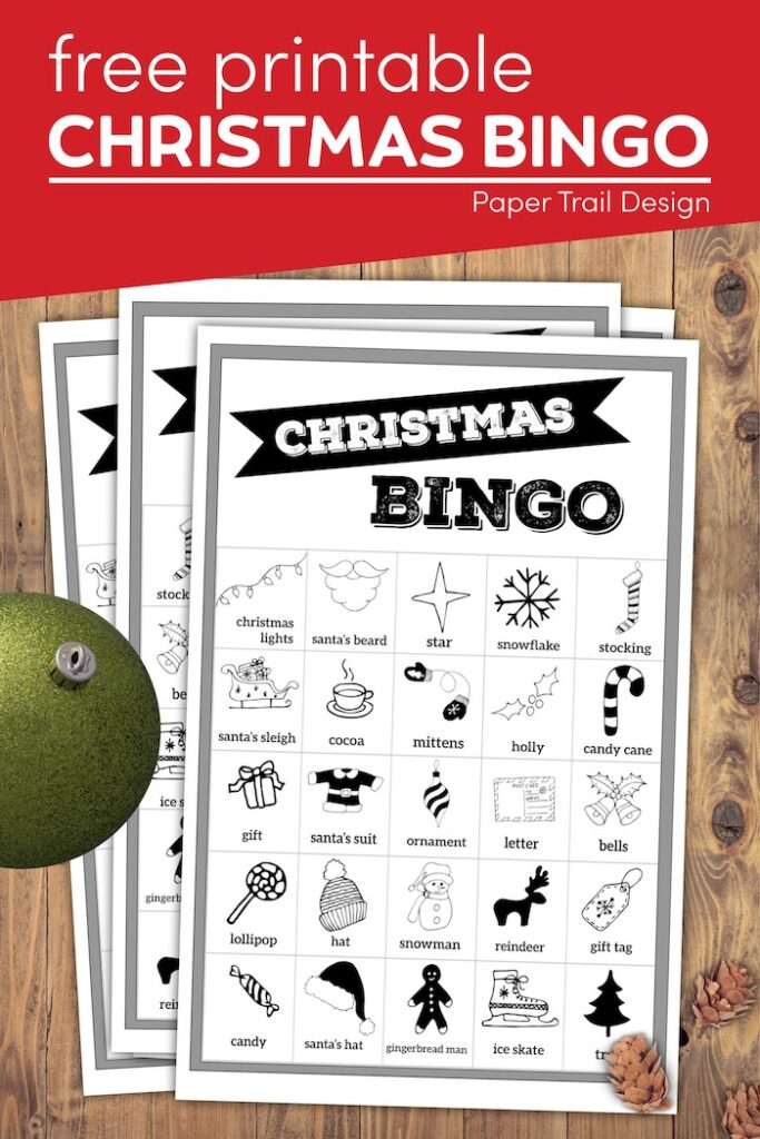 Free Christmas Bingo Printable Cards - Paper Trail Design