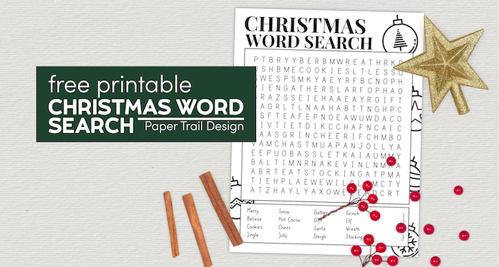 Christmas word search printable with text overlay- free printable Christmas word search