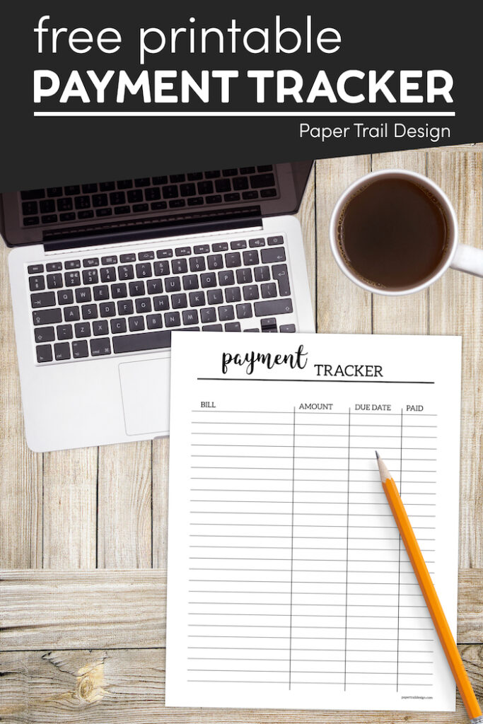 Free Printable Bill Tracker - Paper Trail Design