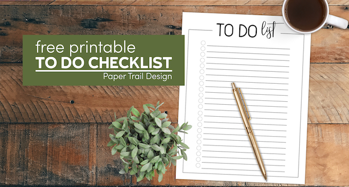 Printable to-do list with gold pen with text overlay- free printable to do checklist
