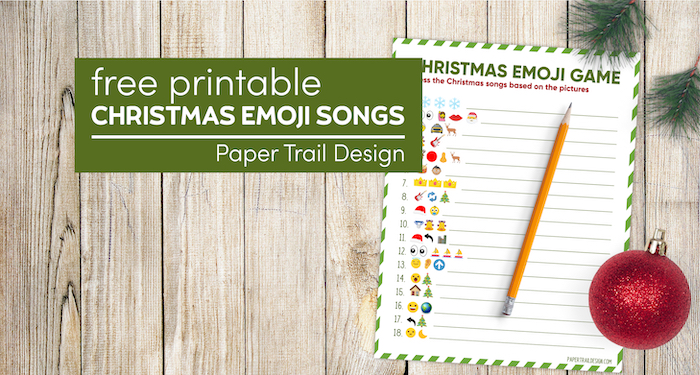 Emoji printable Christmas game idea with text overlay-free printable Christmas emoji songs