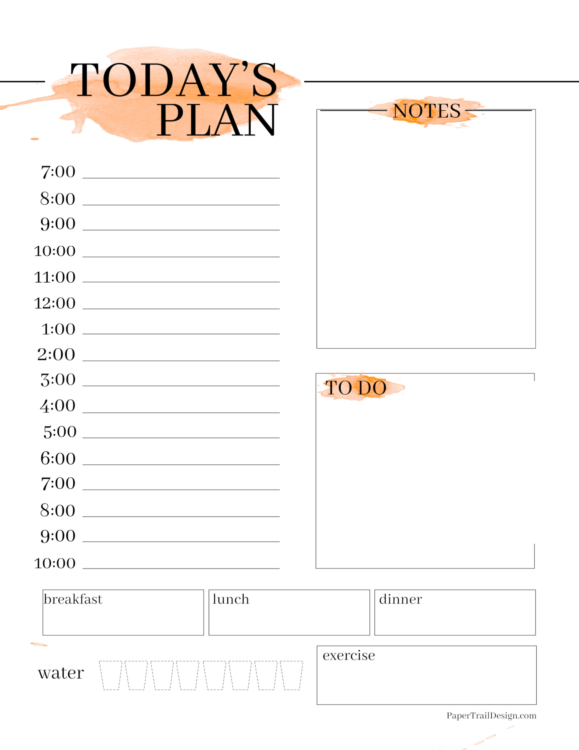 Free Printable Notes Template - Paper Trail Design