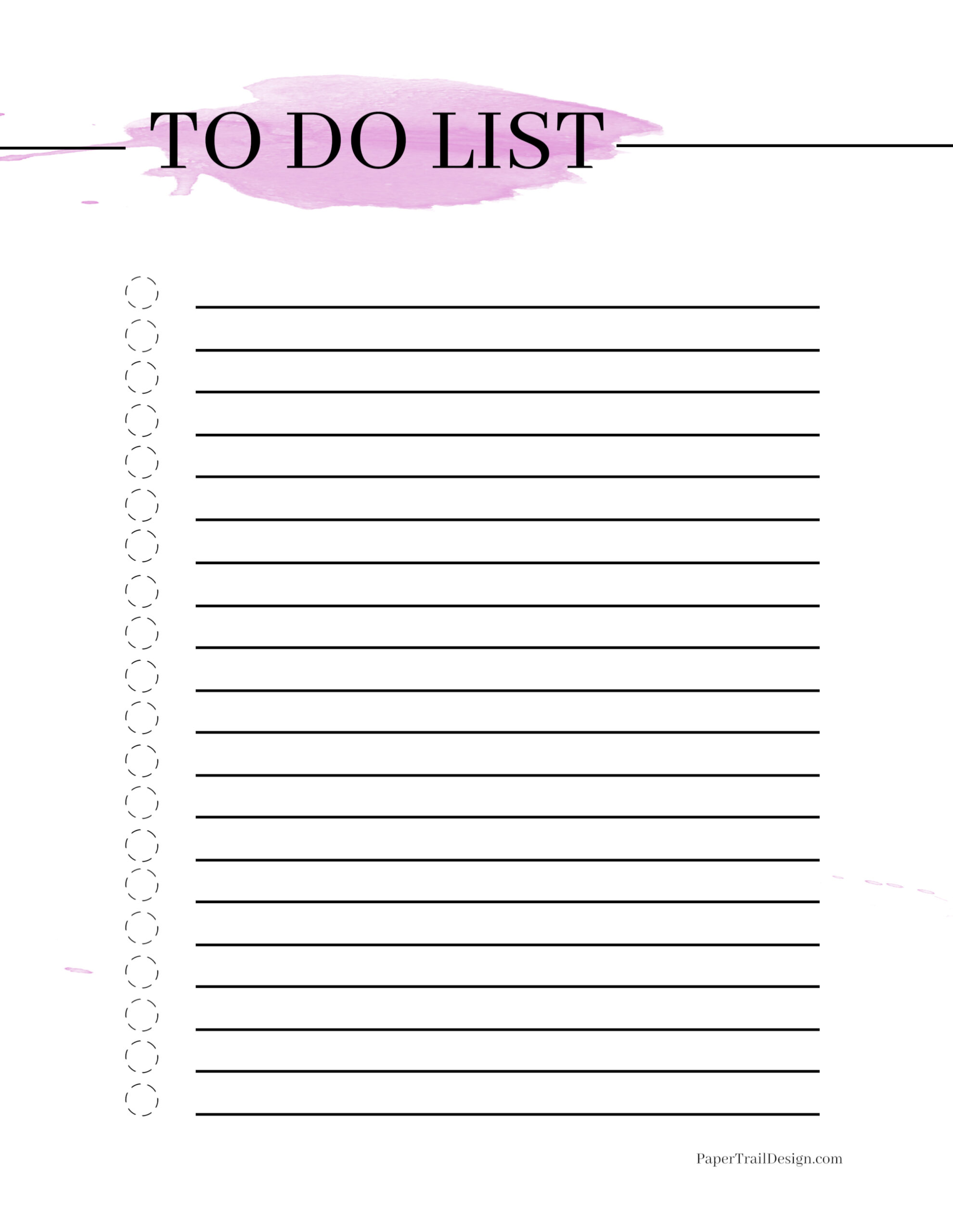 Printable To Do List