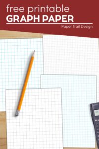Graph paper in different sizes with text overlay- free printable graph paper