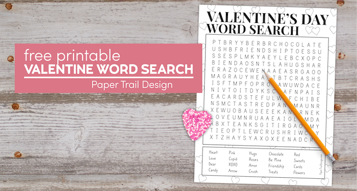 Valentine’s Day Word Search Printable