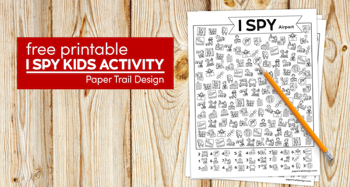 Airplane themed I spy printable with text overlay- free printable I spy kids activity