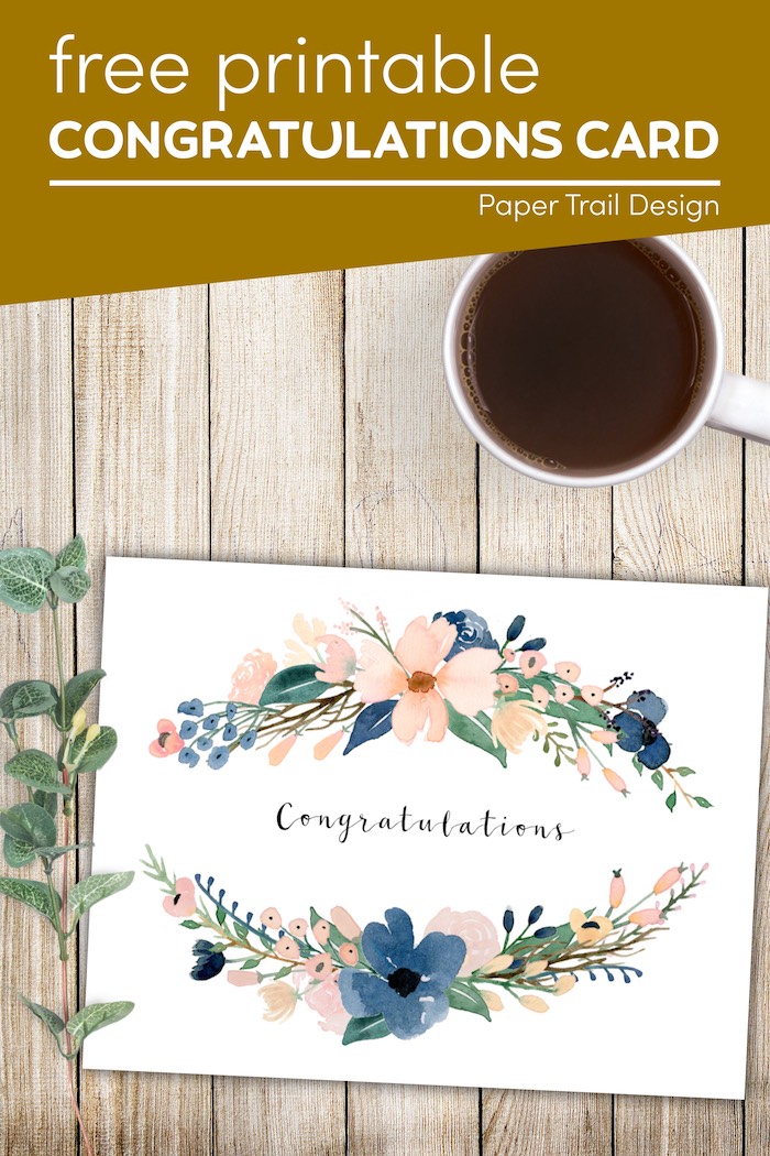 Congratulations Card Printable {free printable greeting cards} Paper