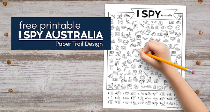 Free Printable I Spy Australia Activity